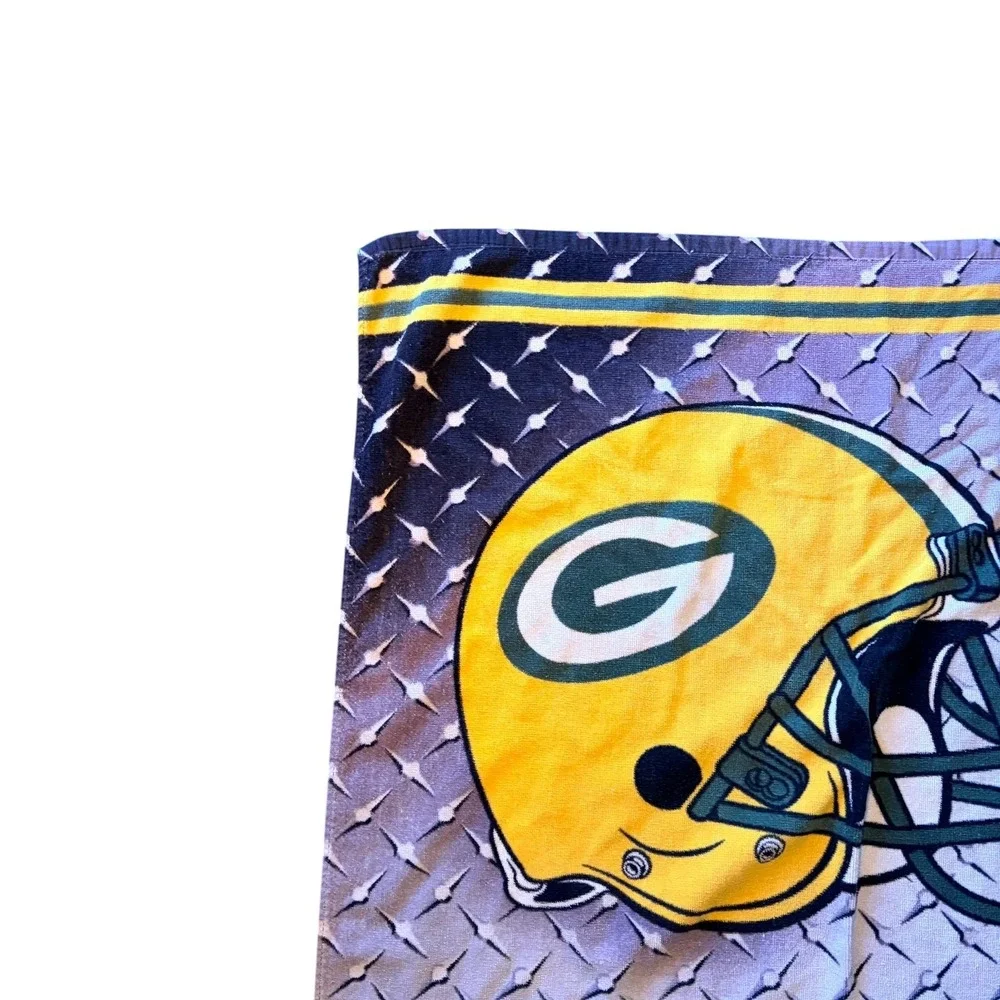 NFL Green Bay‎ Packers 2014 Beach Towel Helmet Logo Diamond Plate